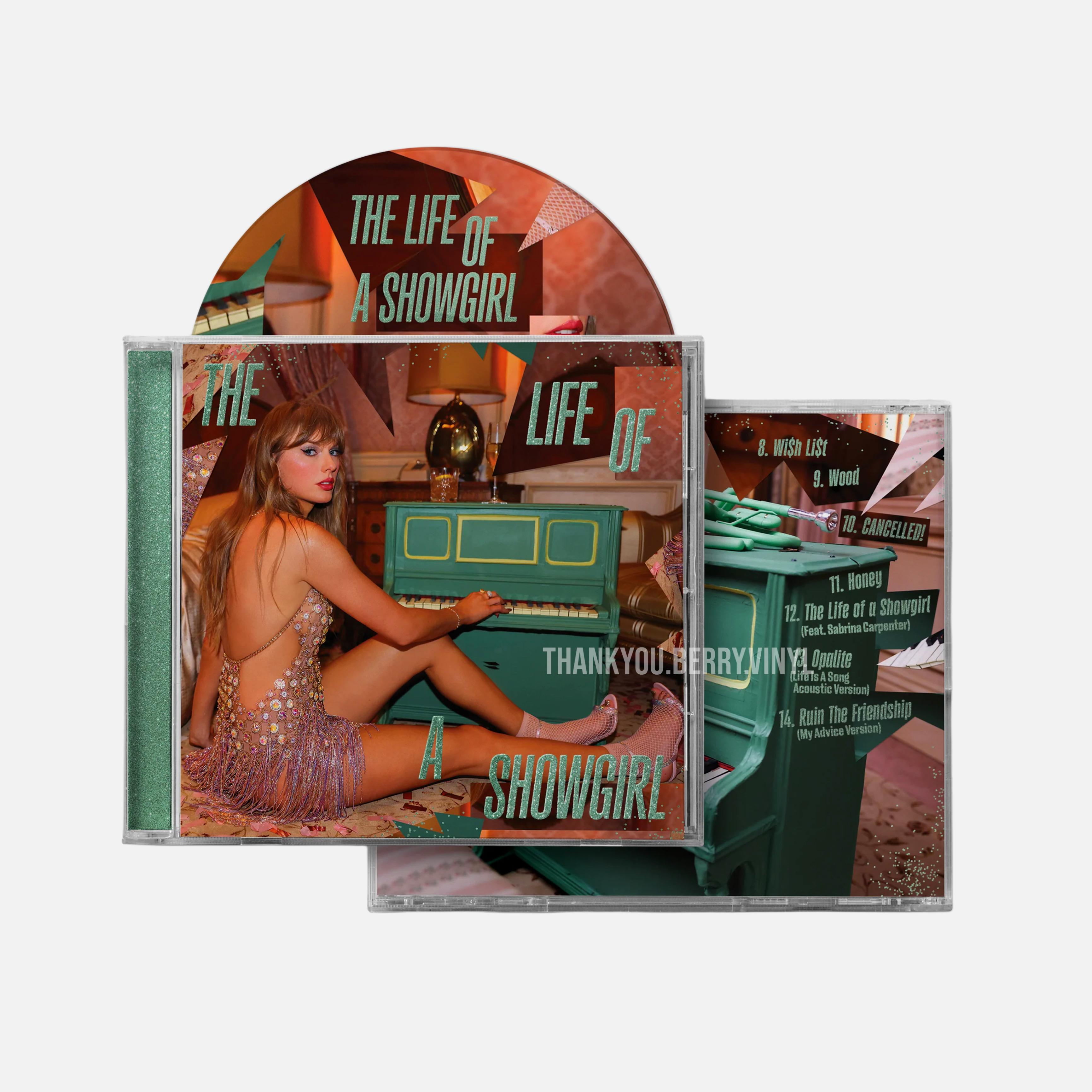 Taylor Swift CD Limited Edition Regular 12th Album The Life of a Showgirl (Bonus Track/Green Cover)