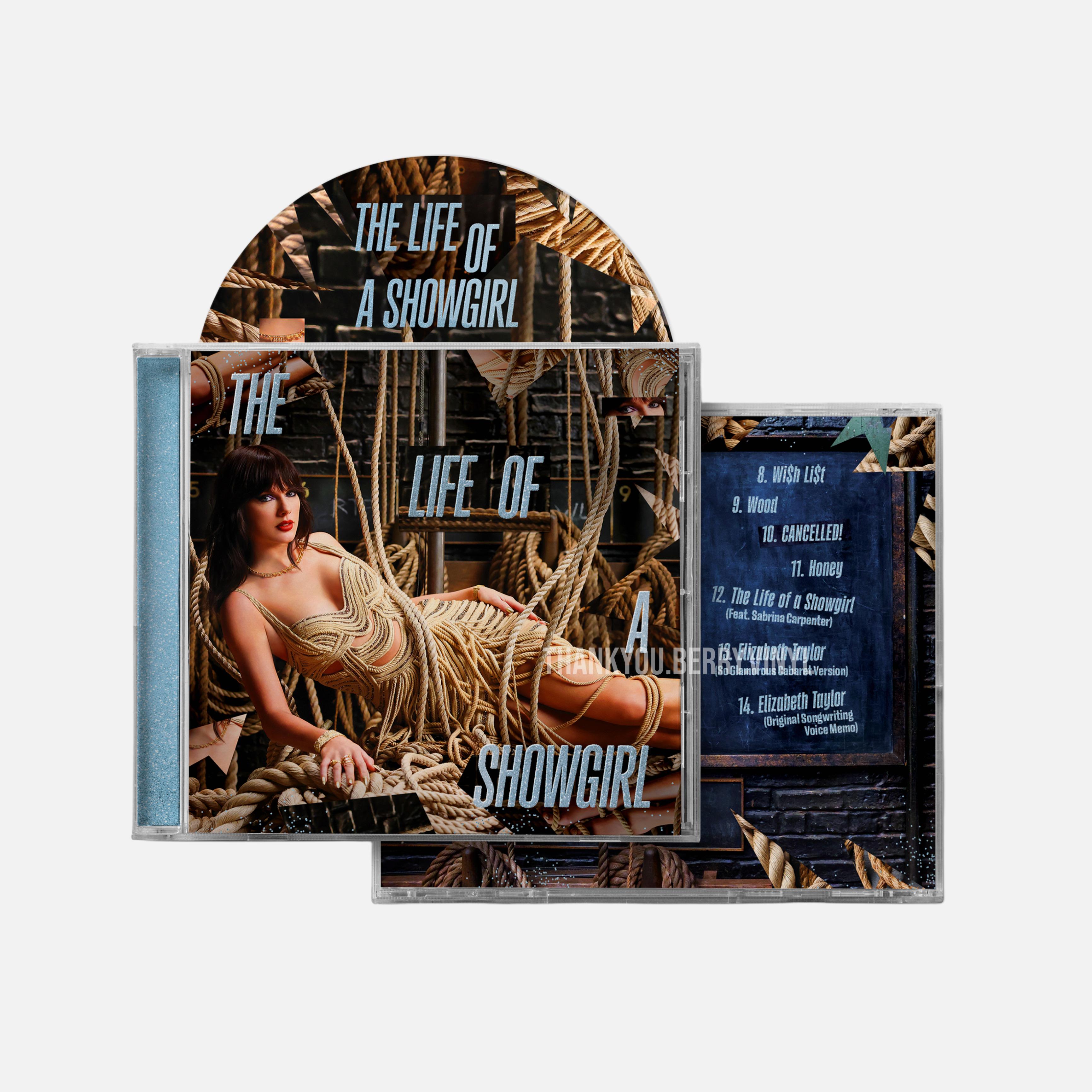 Taylor Swift CD Limited Edition Album 12 The Life of a Showgirl (Bonus Tracks/Blue Cover)