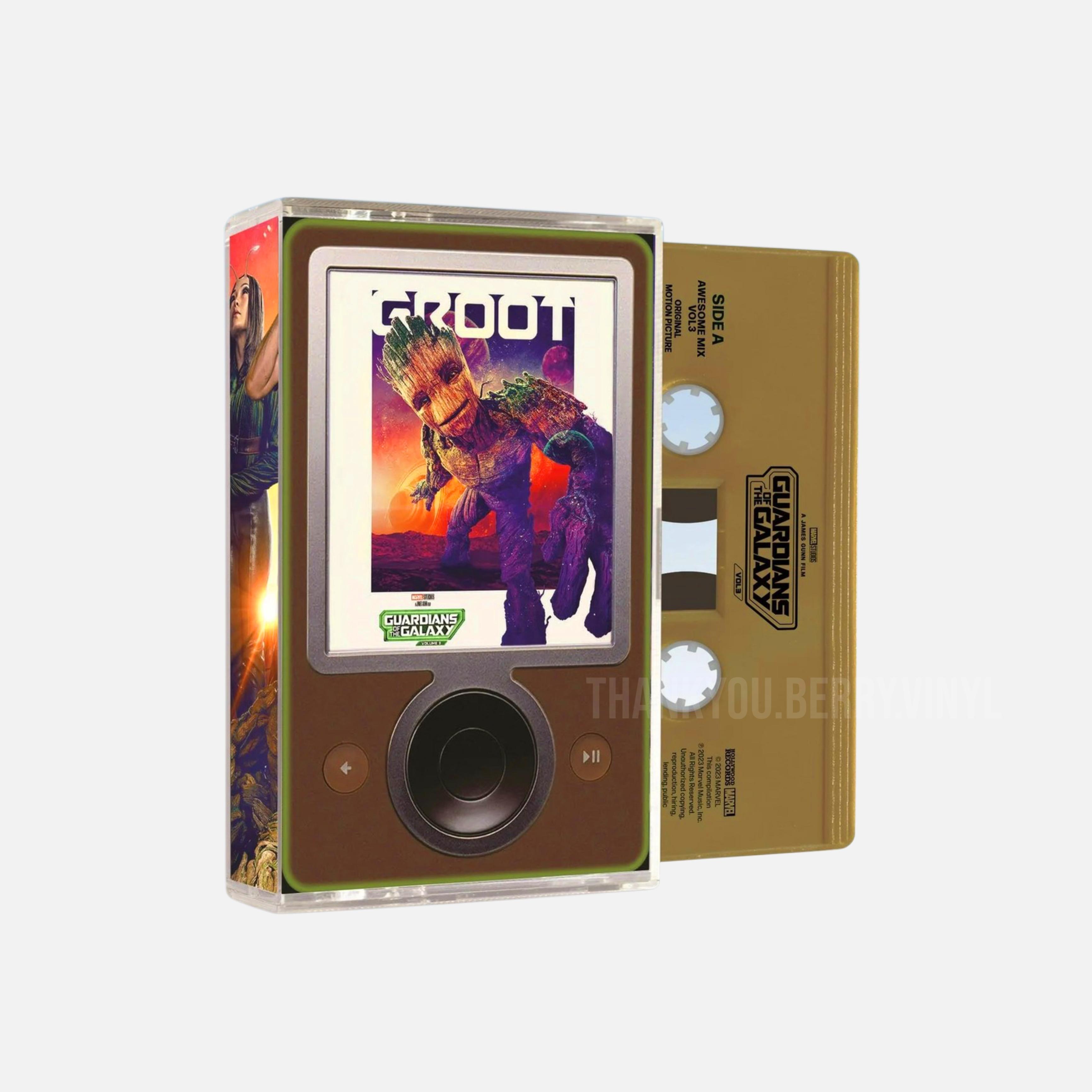 Guardians of the Galaxy Vol. 3 Cassette Tape - Groot Version/Gold Color