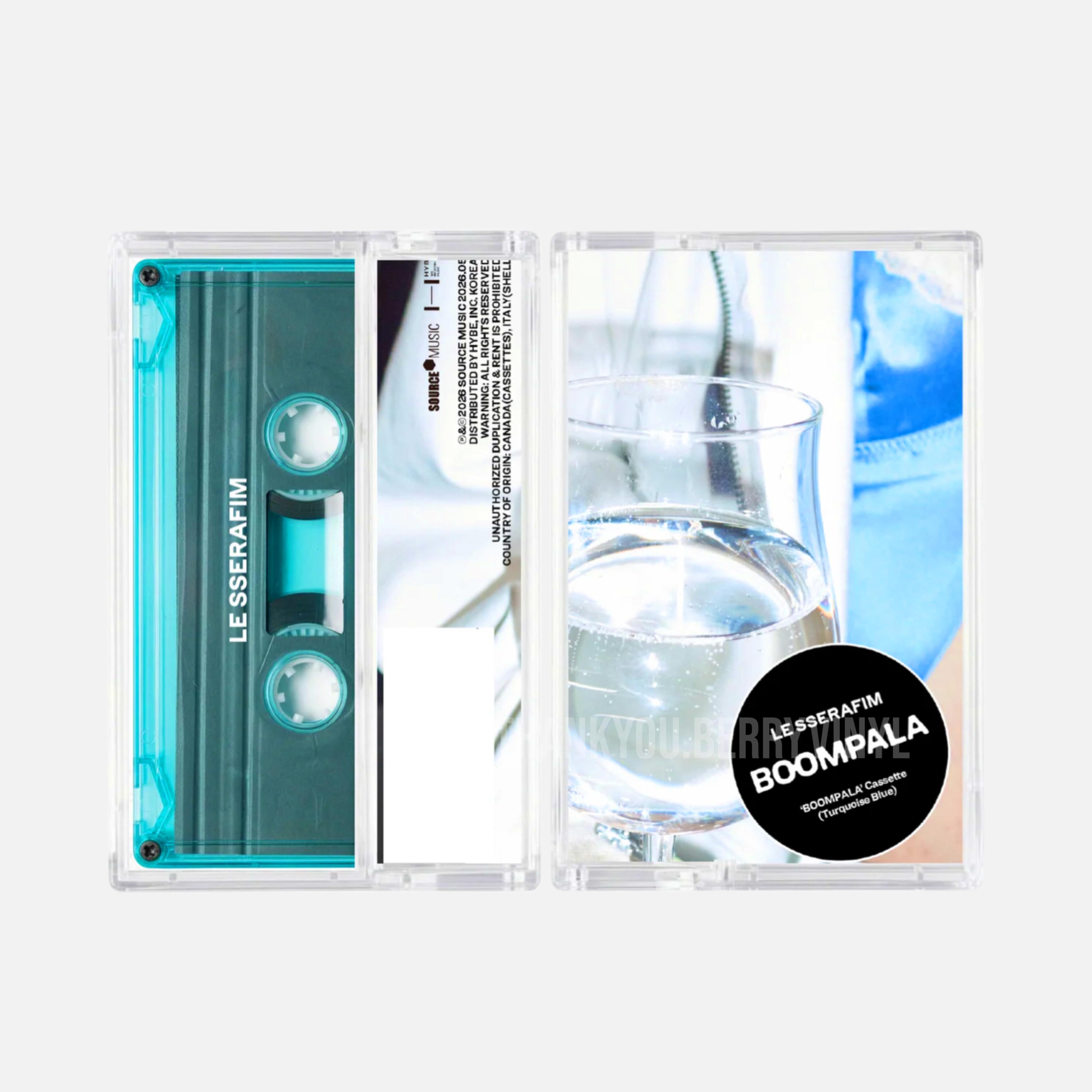 LE SSERAFIM Cassette Tape BOOMPALA (Blue Color Version)