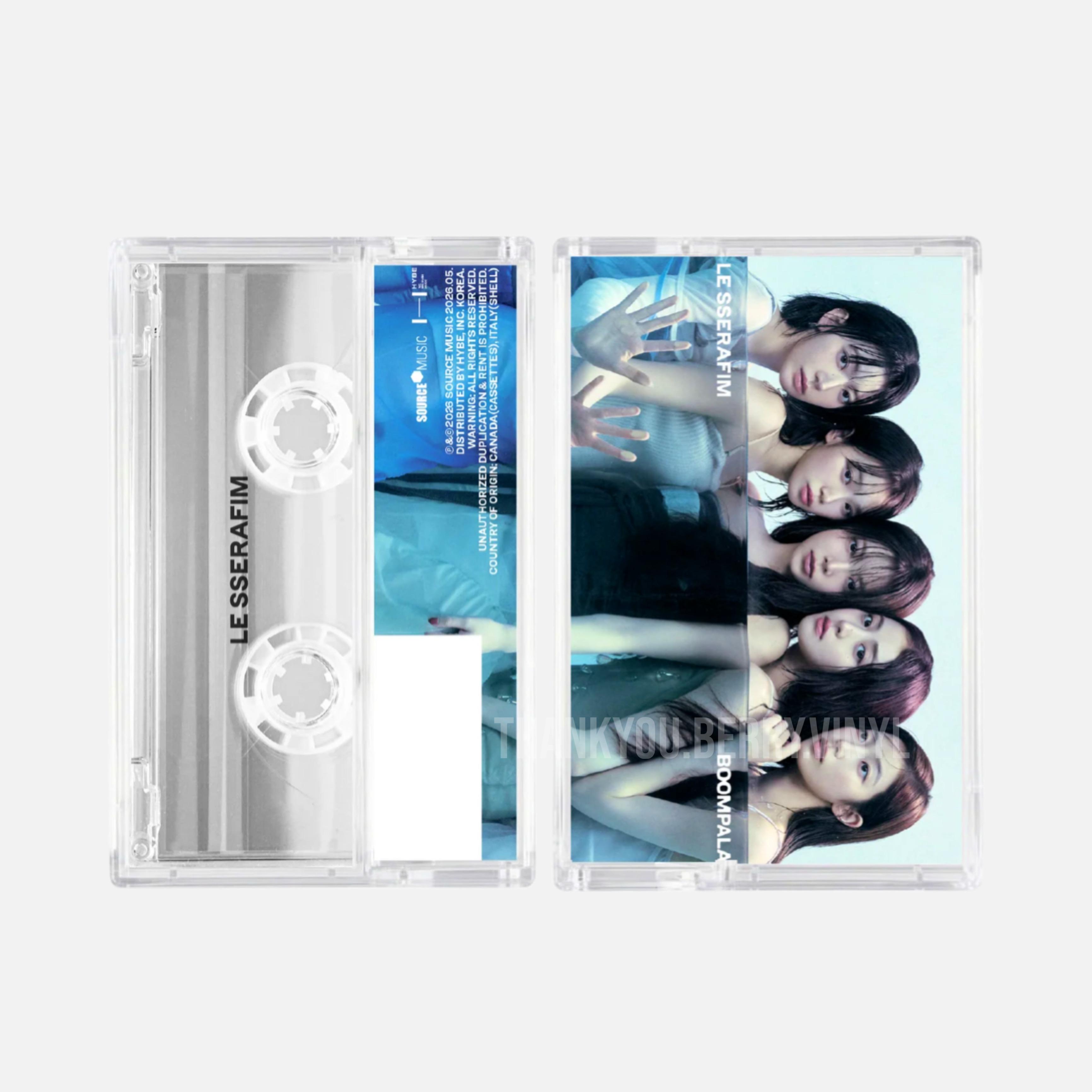 LE SSERAFIM Cassette Tape BOOMPALA (Clear Color Version)