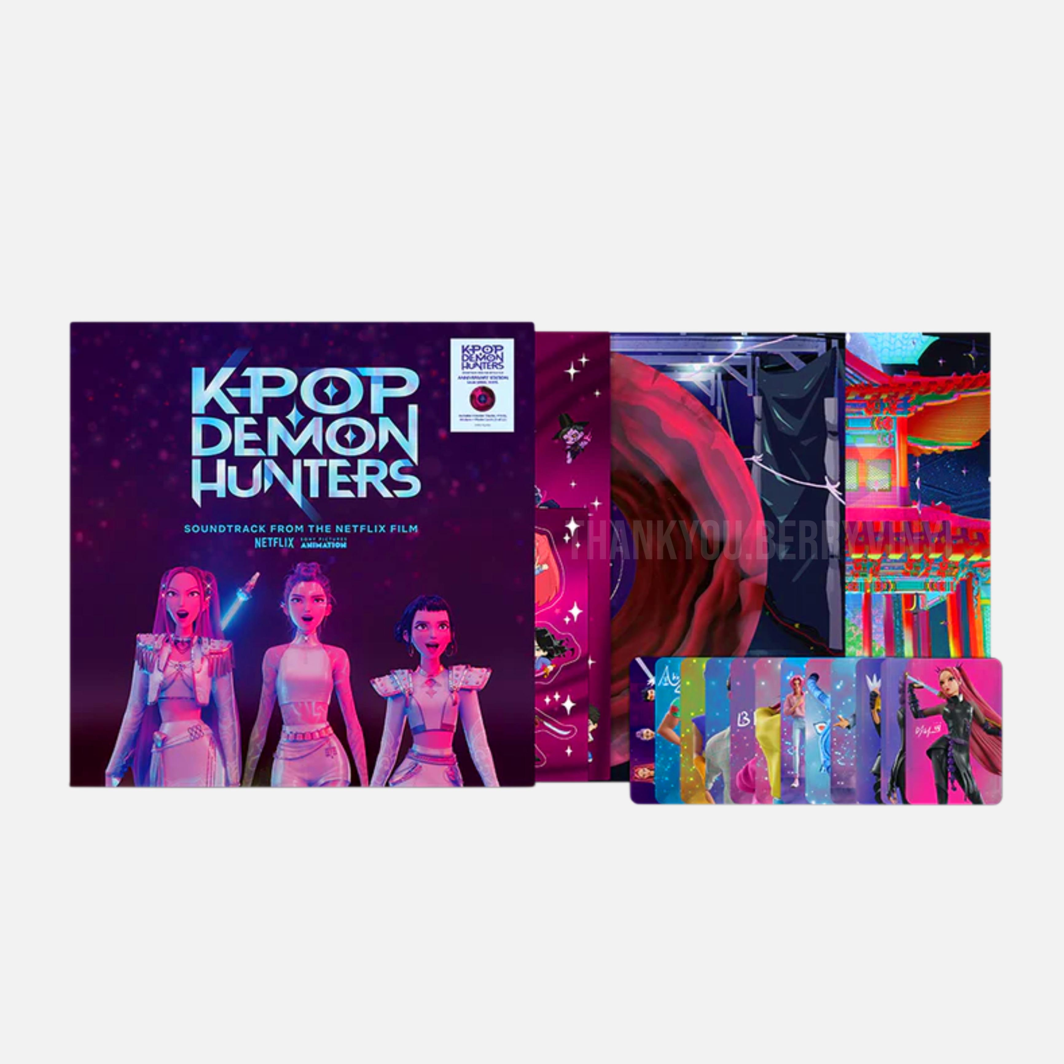 K-pop Demonhunters LP 1st Anniversary Edition (Red Black Marble Color)