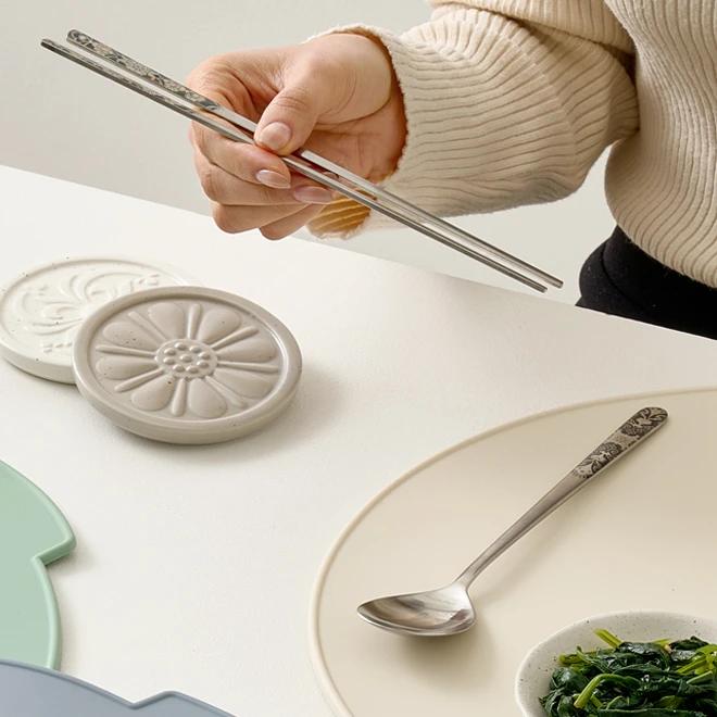 Peony Spoon and Chopsticks Set (1 person)