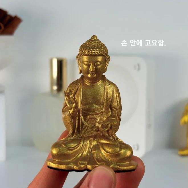 Gilt Bronze Seated Buddha 70 Miniature Exhibition