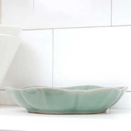 Celadon Dasik Plate with Lotus Pattern
