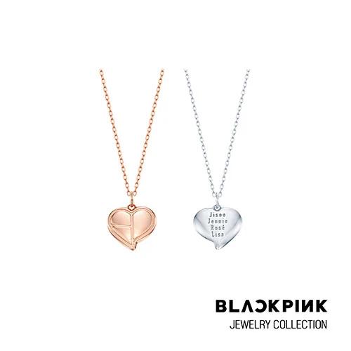 BLACKPINK - Heart Logo Silver Necklace