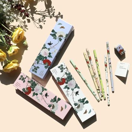 Flower and Butterfly Paper Pen Case