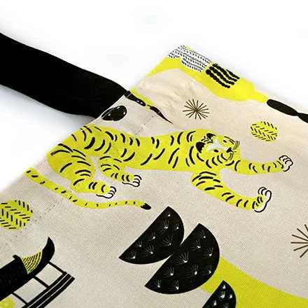 Yellow Tiger Fabric Bag