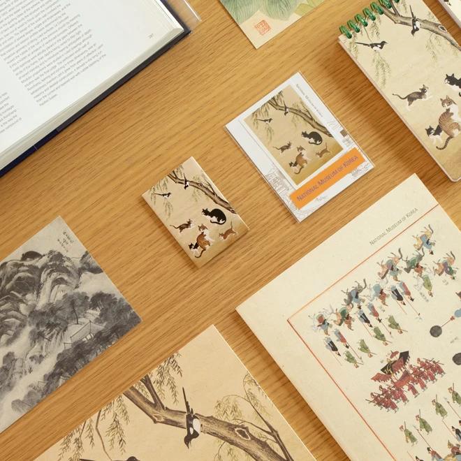 Calligraphy and Painting Magnet (Cat) - National Museum of Korea Specialty Product