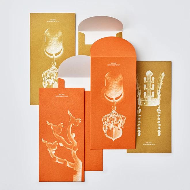 Silla Gold Crown Envelope Set APEC 2025 KOREA (Collaboration with Korea Craft and Design Foundation)