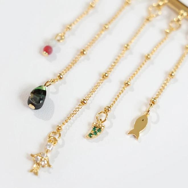 Geumgwanchong Five Blessings Melody Necklace (Hat Ornament)