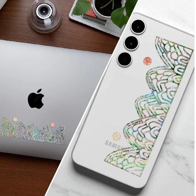 Natural Mother-of-Pearl Stickers (Moon, Sun and Five Peaks Line)
