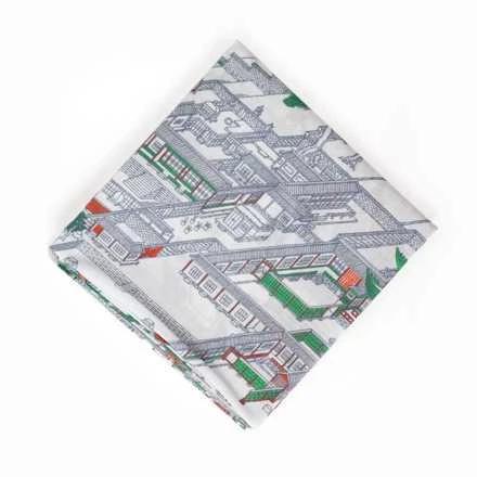 Single-layer Bojagi with Donggyeol-do Design White
