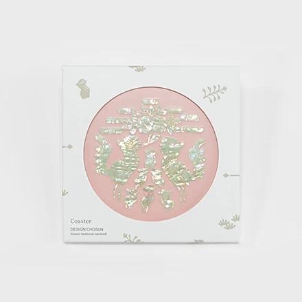[Lacquer, Painting Asia] Round Coaster (Phoenix)
