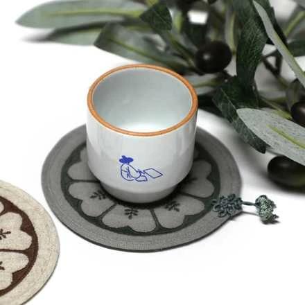 Green-glazed Cup and Saucer (Mugwort Green)