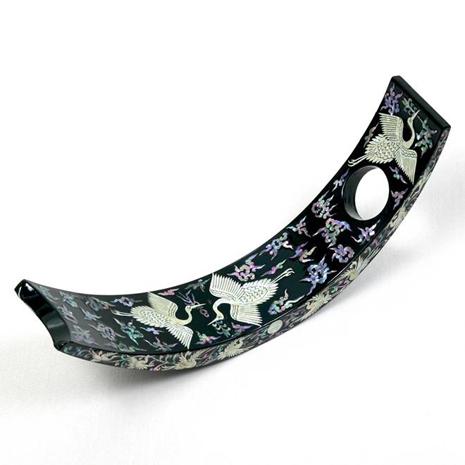 Mother-of-pearl Wine Holder Rack with Double Cranes and Cloud Pattern
