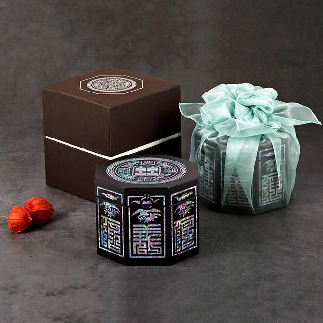 Nacre Octagonal Hat Miniature Multi-purpose Box (Single Purchase)