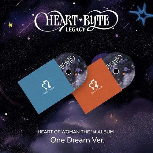 SET/2 Albums HEART OF WOMAN - THE 1st ALBUM [Heart Byte : LEGACY] One Dream ver. (Blue ver. / Brown ver.)