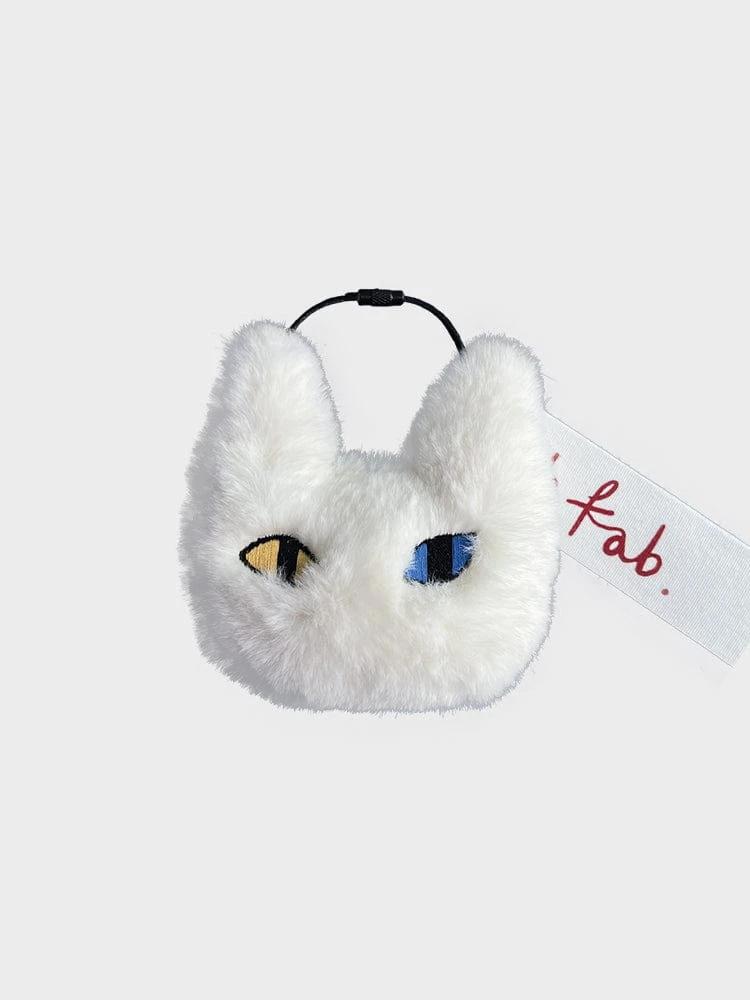 AB Fabb Big Cat Keychain White Odd