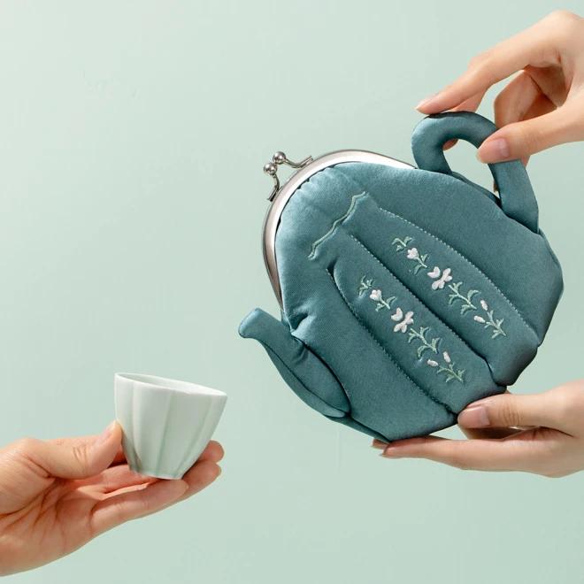 Celadon Pouch with Embroidery [Molding the Blue World, Goryeo Zoomorphic Celadon] Exhibition
