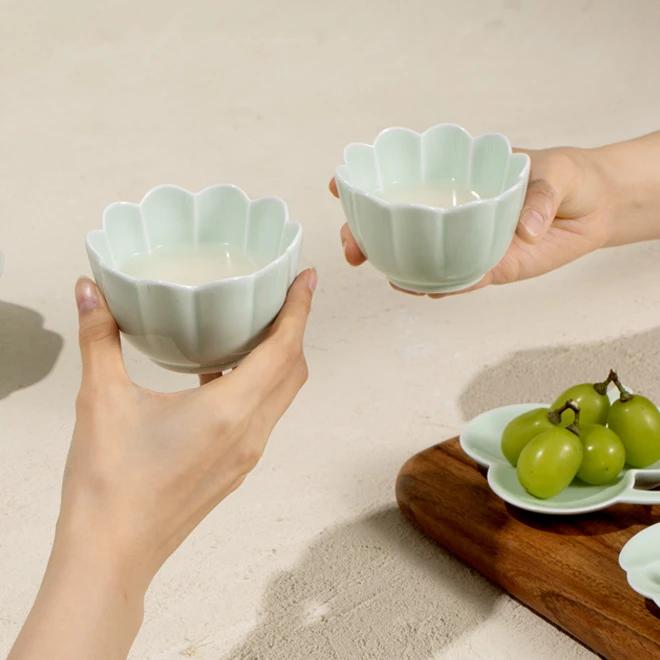 Celadon Flower Bowl and Makgeolli Cup Set [Creating a Blue World, Goryeo Zoomorphic Celadon] Exhibition