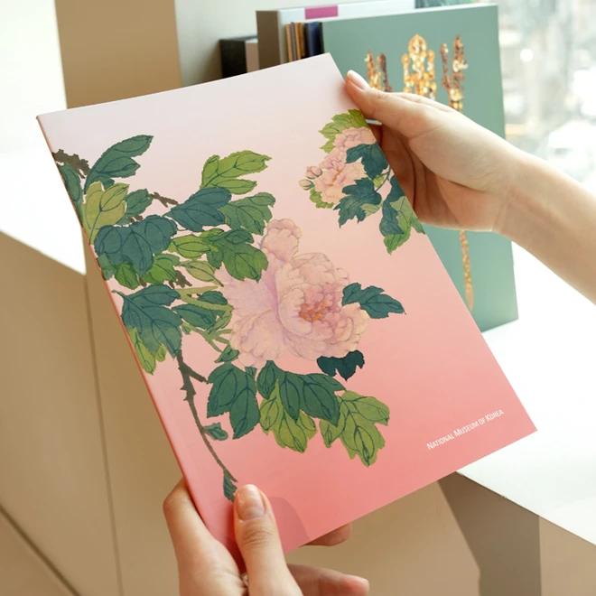 Ruled Notebook with Peony Pattern - National Museum of Korea Special Product