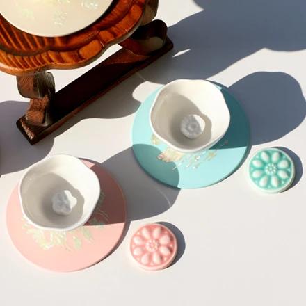 Soju Glass Set with Four Gentlemen Design (4p)
