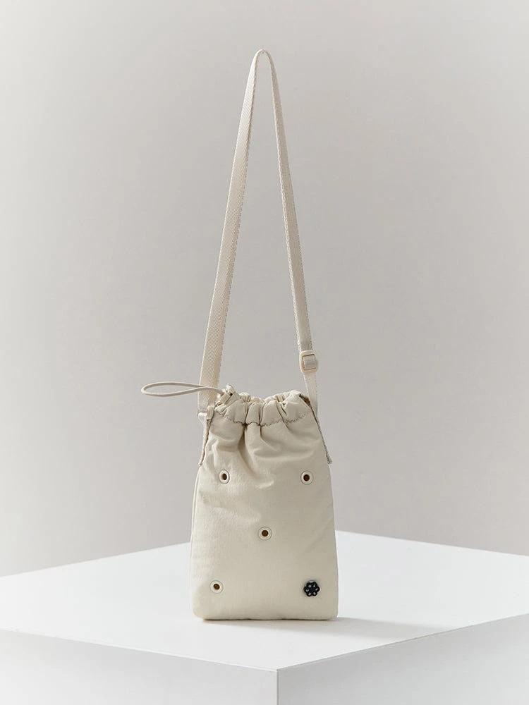 COLLER Puffer Crossbody Bag Ecru