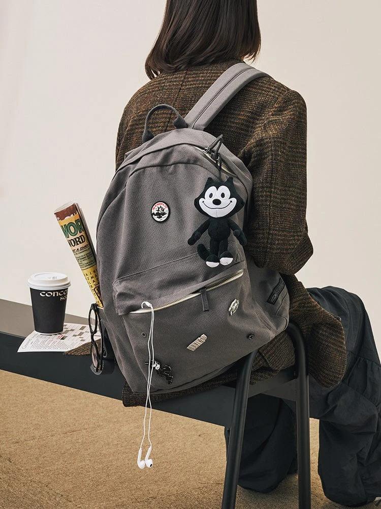COLLE Canvas One-Pocket Backpack L Mud Grey