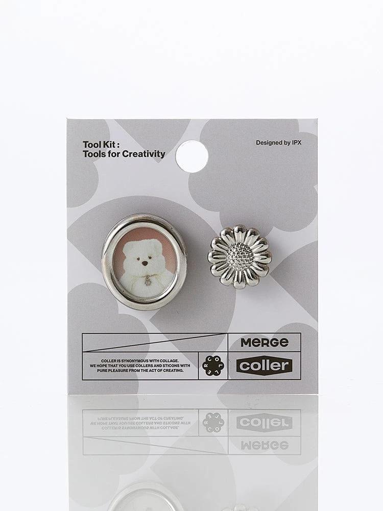 COLLER X MERGE Metal Photo Sticon Set Flower