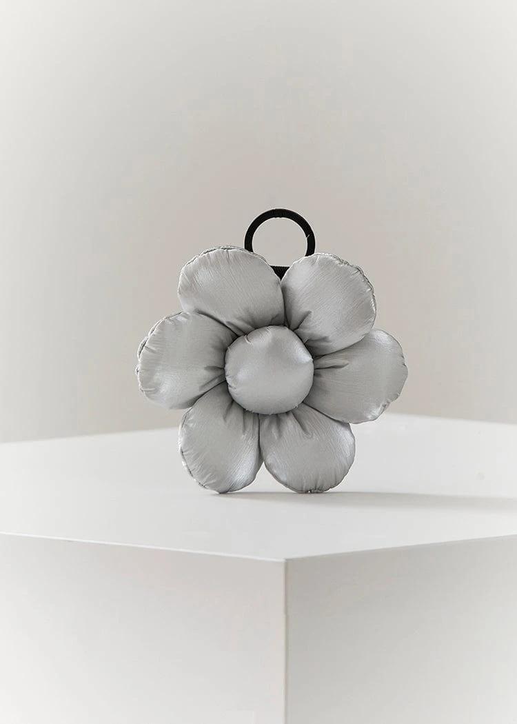 KOLLE Big Flower Padding Keyring Silver