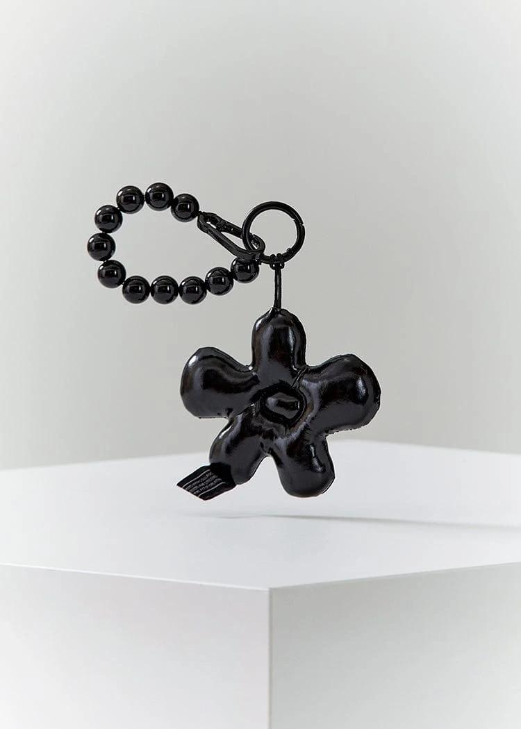 Kolле Melting Flower Padding Keyring Black