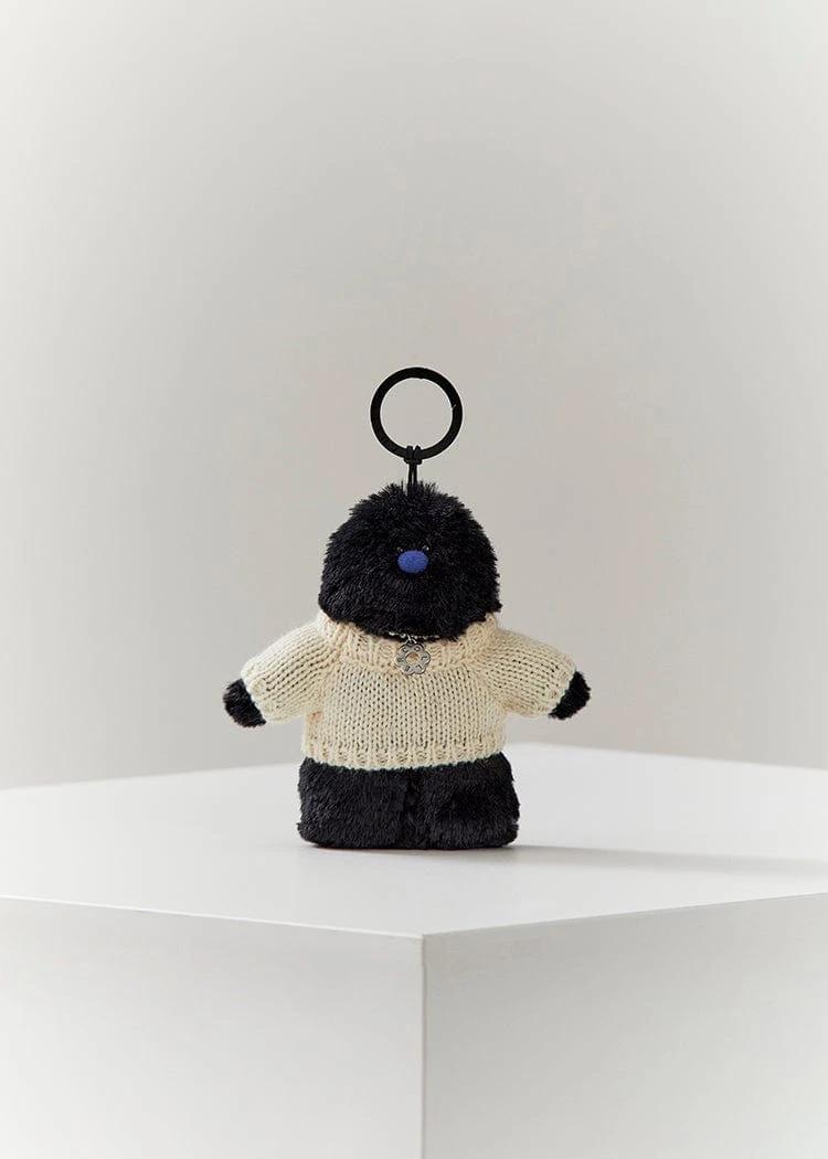COLLÉ Cherbi Furry Plush Keyring Black