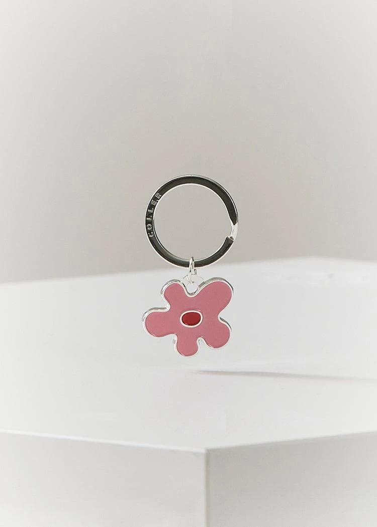 COLLE Metal Melting Flower Keyring Pink