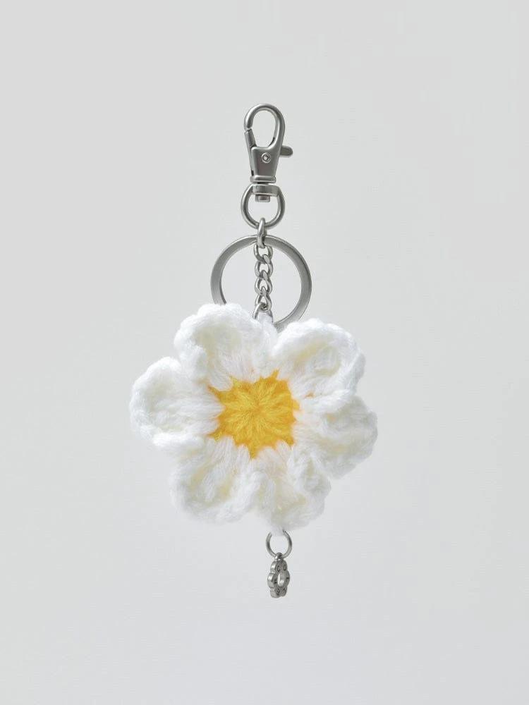 KOLÉ knit flower keyring white