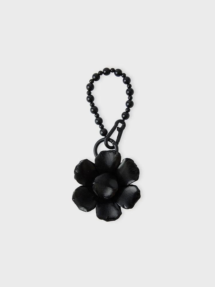 COLLER Flower Padding Keyring Onyx Black