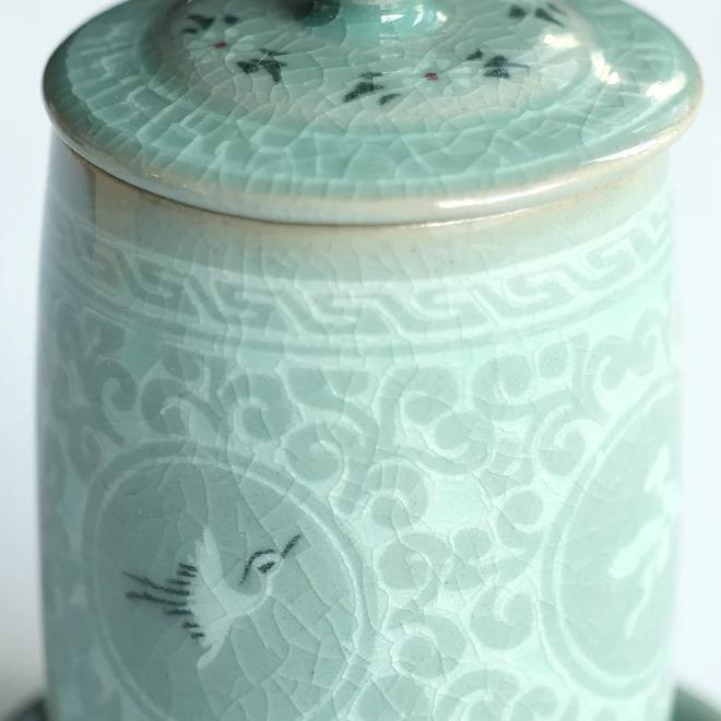 Celadon Cup with Inlaid Vine Pattern