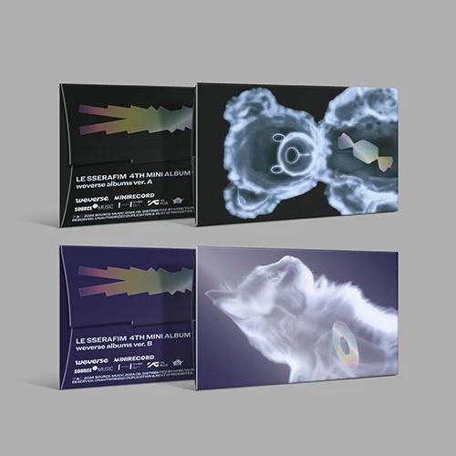 SET/2 Albums LE SSERAFIM - 4th Mini Album [CRAZY] (weverse albums ver.)