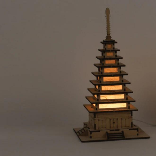 DIY Assembly Kit Mood Light Based on Mireuksa Stone Pagoda in Iksan