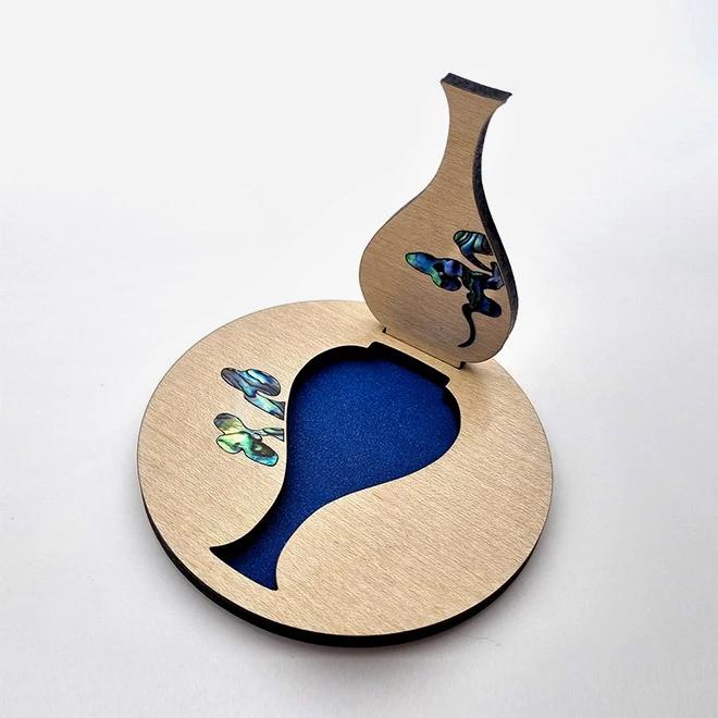 Ceramic Object Mother-of-Pearl Cup Coaster