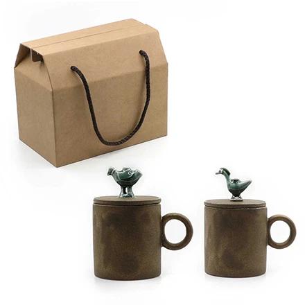 Duck-shaped Ceramic Mug Set