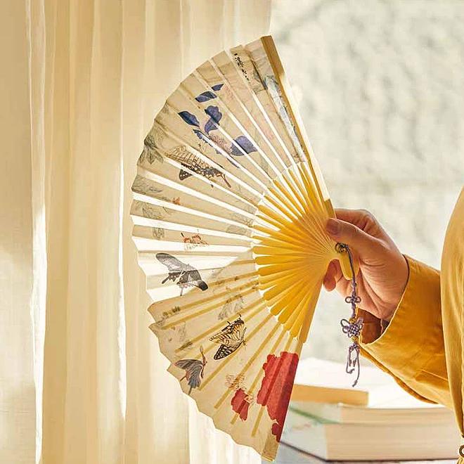 Folding Fan (Butterfly Painting)