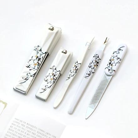 Silver Nano Nail Clipper Set (Magnolia)