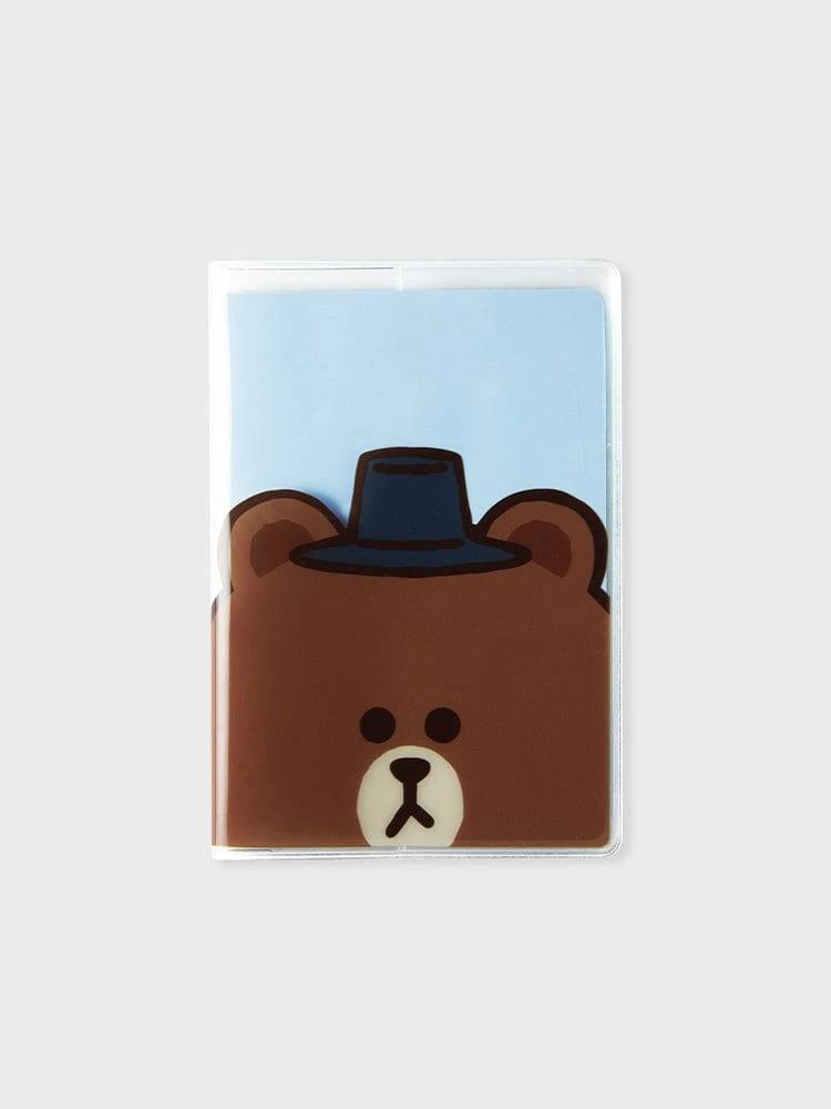 LINE FRIENDS BROWN Tourist Passport Wallet