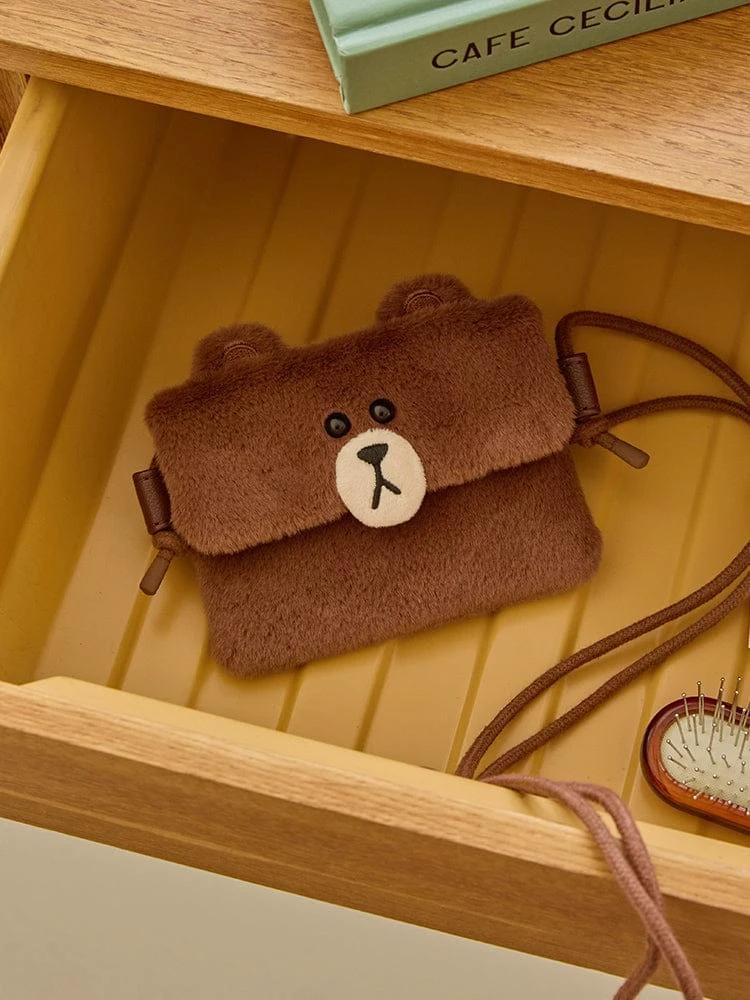 LINE FRIENDS Hug Brown Season 4 Pouch Cross Bag 2WAY