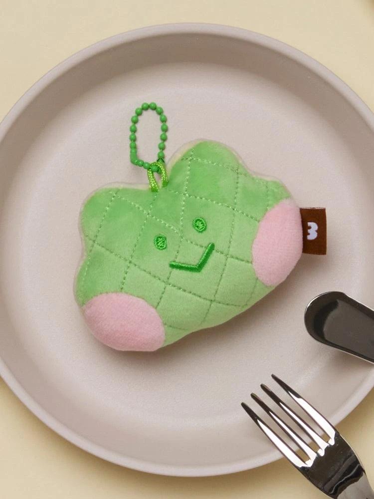 LINE FRIENDS minini Dessert Cafe Leni Melon Bread Plush Keyring