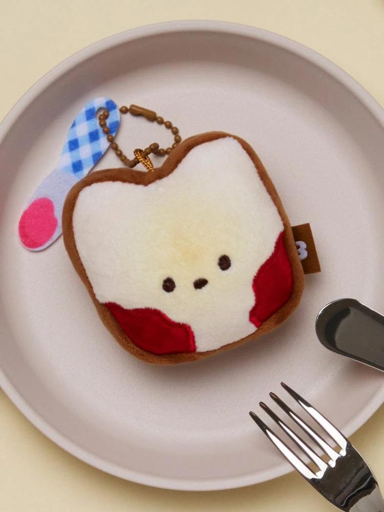 LINE FRIENDS minini Dessert Cafe bunini Jam Toast Plush Keychain