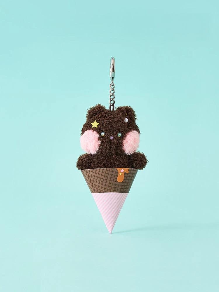 LINE FRIENDS Mini minini Bunini Ice Cream Keychain