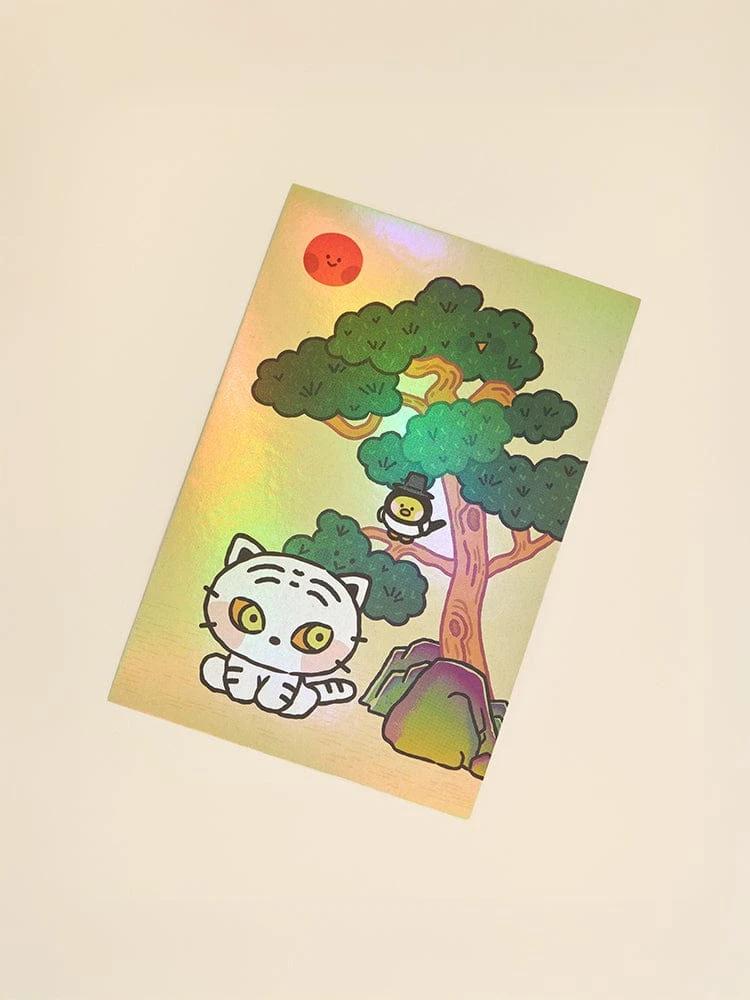LINE FRIENDS minini K-Souvenir Postcard Tiger & Magpie