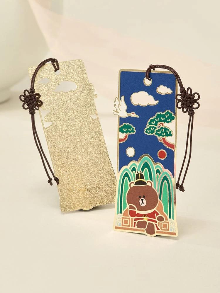 LINE FRIENDS Brown K-Souvenir King Metal Bookmark